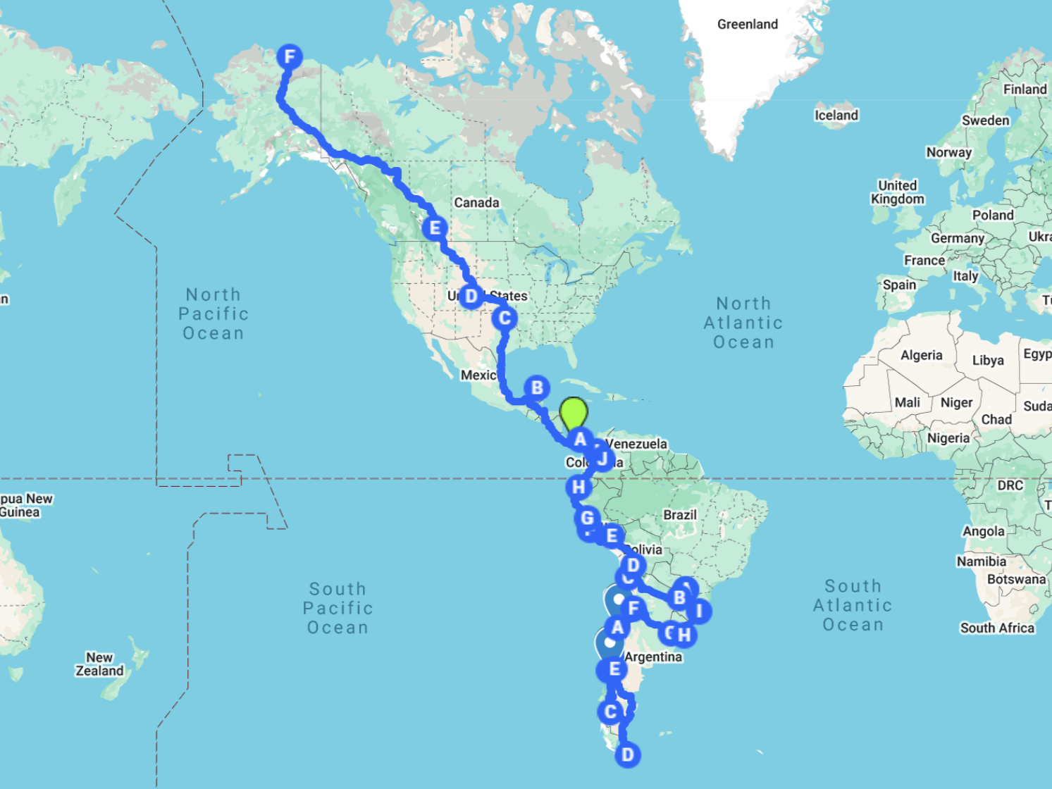 da ushuaya a alaska ritsaglio